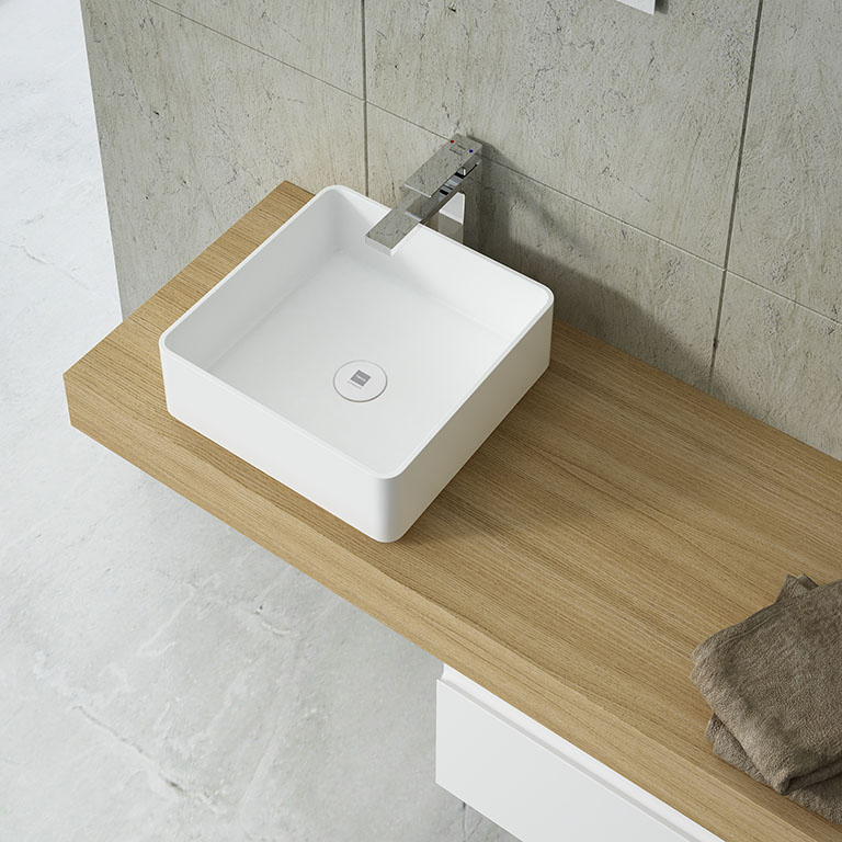 Square countertop basin 865028 
