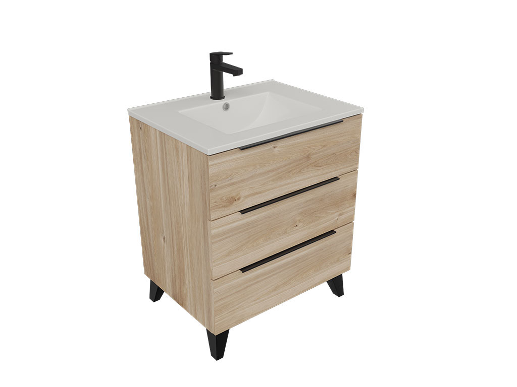 3 drawers bath cabinet with legs