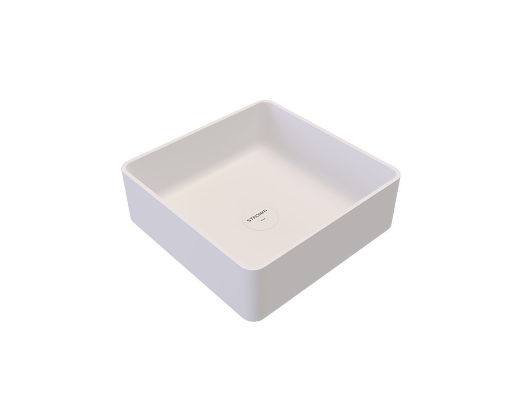 Square countertop basin