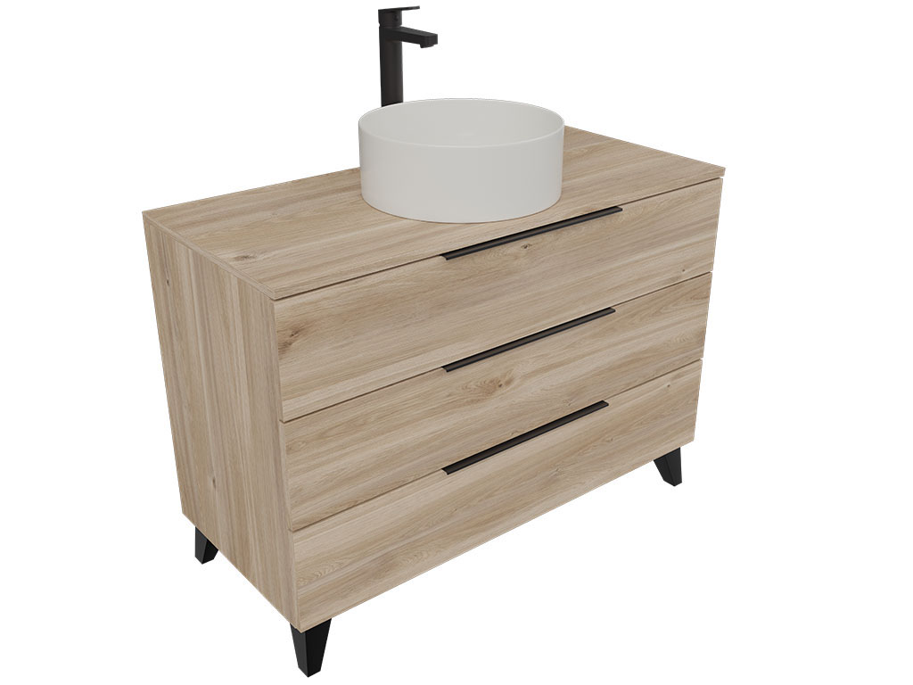 Mueble de 3 cajones con patas 878833 