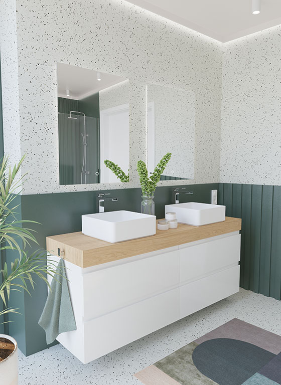 2 drawers bath cabinet 855647 