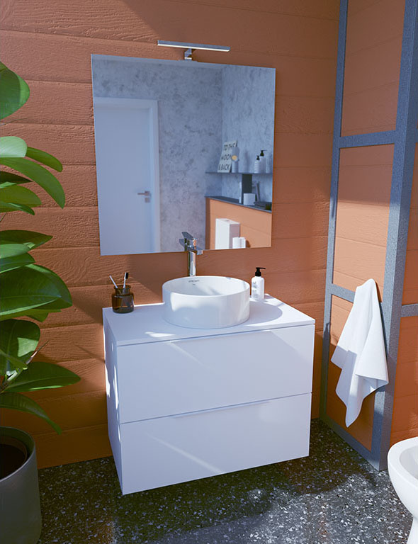 Rounded countertop basin 855107 